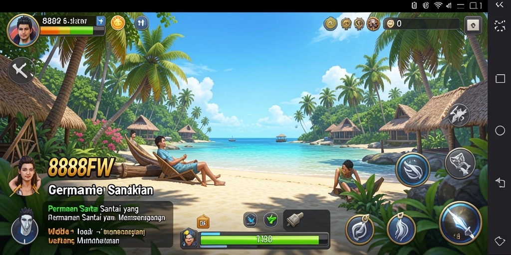 Screenshot dari gameplay santai 888FW yang menarik dan seru.