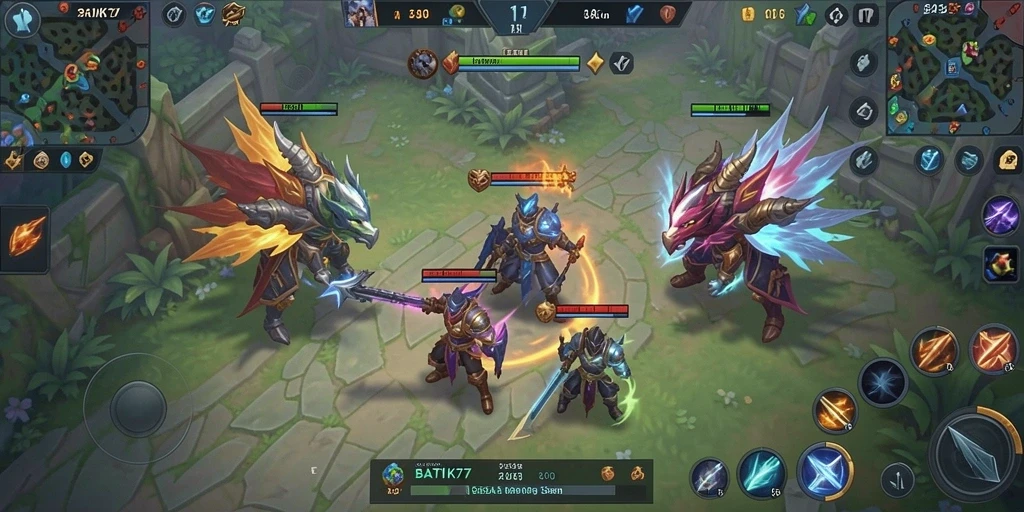 Tampilan gameplay yang seru dan mendebarkan di BATIK77.