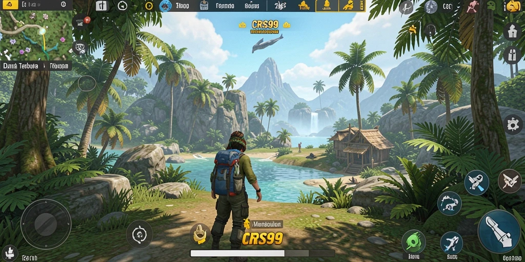 Tampilan gameplay CRS99 yang menampilkan dunia terbuka yang luas dan menakjubkan.