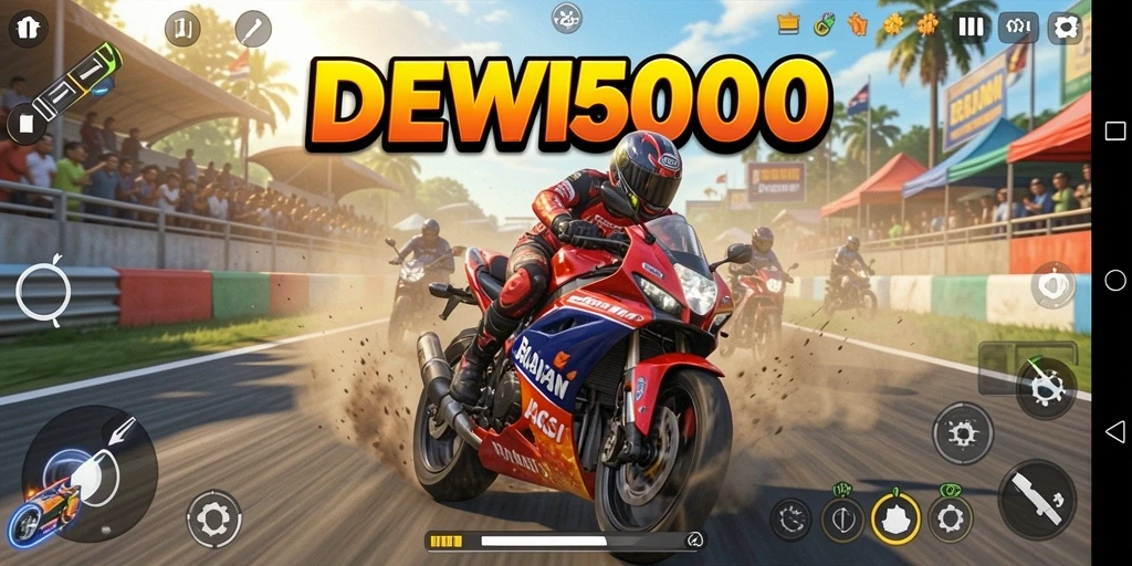 Tampilan gameplay DEWI5000 yang seru dan mendebarkan.