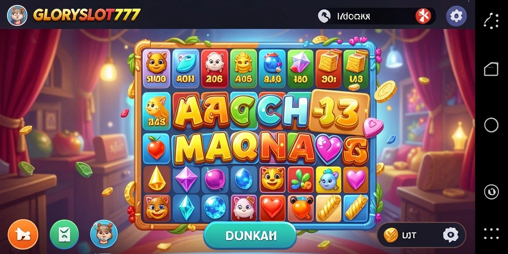 Tangkapan layar gameplay GLORYSLOT777 yang penuh warna dan menyenangkan.