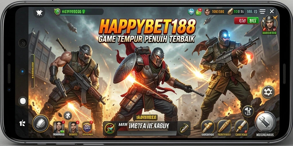 Screenshot utama menampilkan aksi tempur mendebarkan dalam HAPPYBET188.