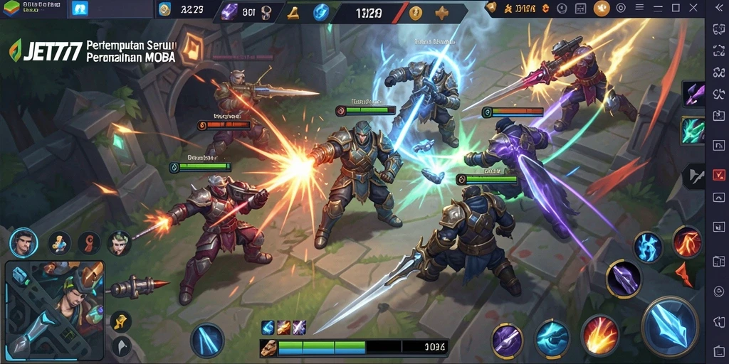 Gameplay seru di arena pertempuran JET77.