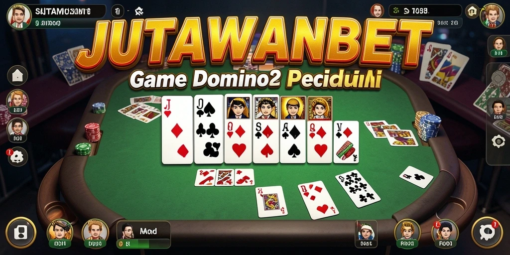Tampilan gameplay JUTAWANBET yang mengasyikkan saat bermain Domino.