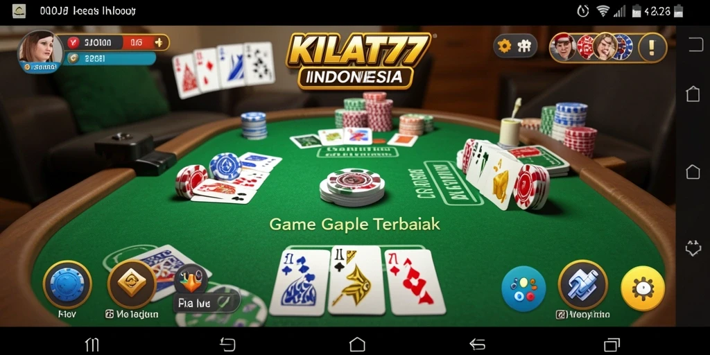 Tampilan gameplay KILAT77 yang menarik dalam permainan Gaple.