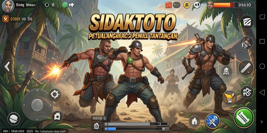 Screenshot utama SIDAKTOTO menampilkan karakter dalam aksi pertarungan.