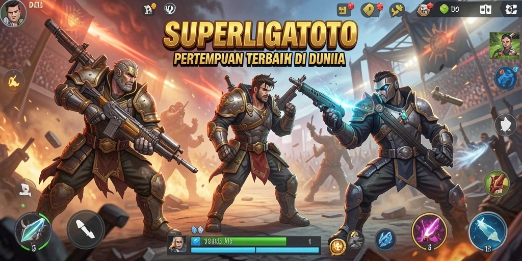 Gameplay seru SUPERLIGATOTO dalam pertempuran Battle Royale.