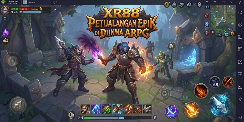 Gameplay seru XR88 dengan pertarungan mendebarkan.